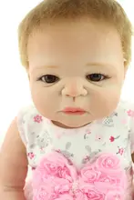 Full Silicone Vinyl Reborn Baby Doll Dressed In Cute Short Skirt With Pink Bow Adora Bonecas As Children Toys At Christmas Days