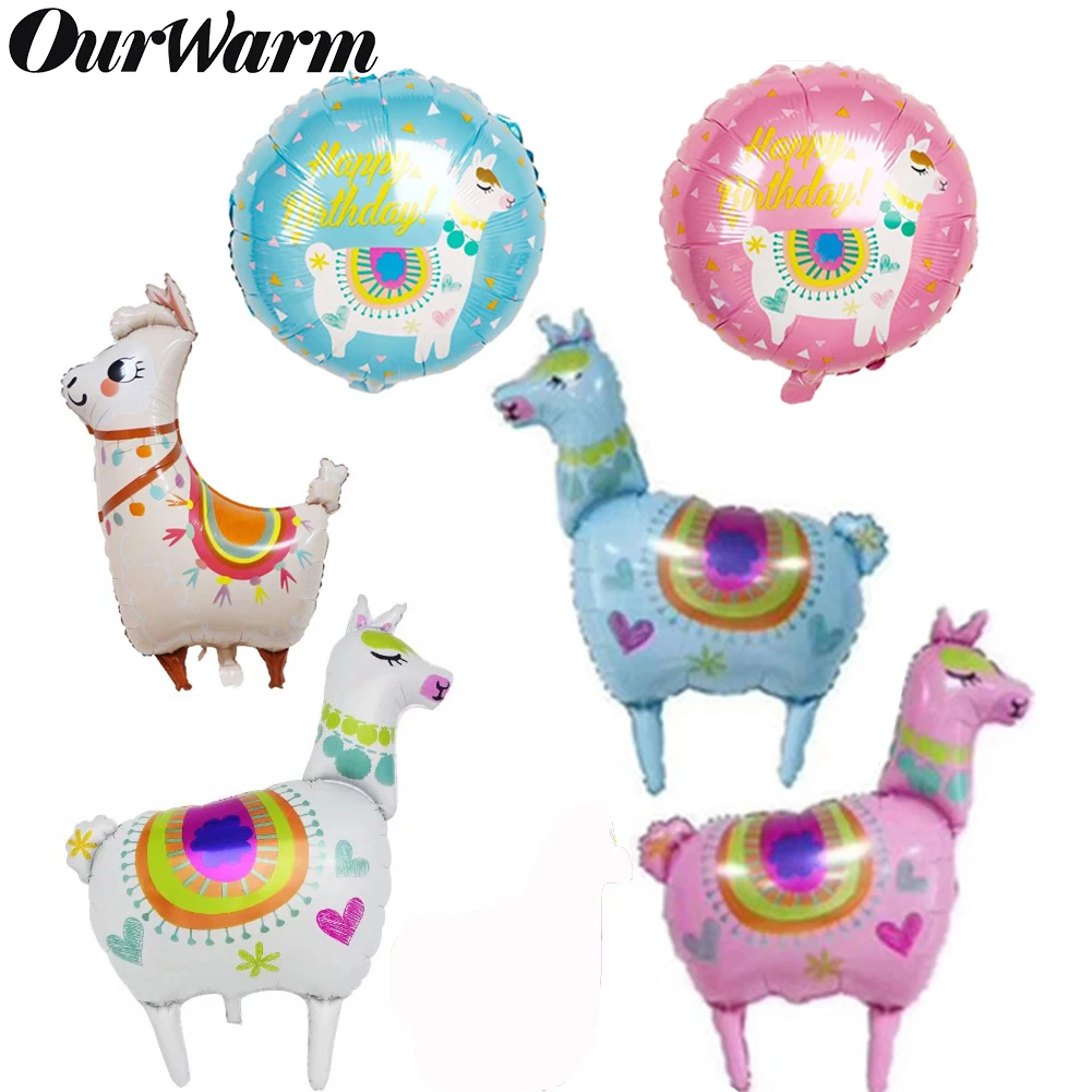 

OurWarm llama Party Animal Balloon for Birthday Party Decorations Alpaca Balloons Festive Party Aluminum balloon Decorations