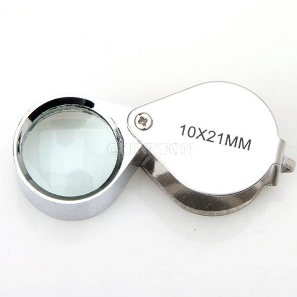 DHL 100PCS 10x 21mm Jewelers Eye Loupe Magnifier New 10 Times