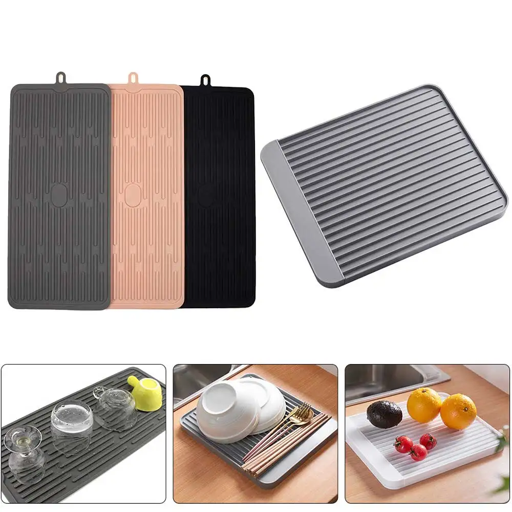 

Silicone Drying Dinnerware Dish Mats Heat Resistant Tableware Coasters Safe diatom mud Pad Table Mat Cup Sink Kitchen Organizer