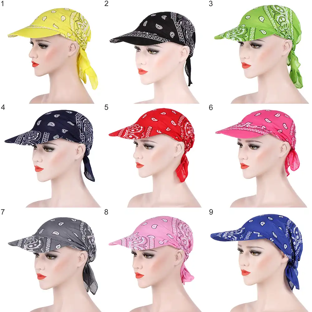 Goodtimes28 Kreative Fashion Bedruckte Damen Sommer Sonnenkappe Tuch Kopftuch Hut rose