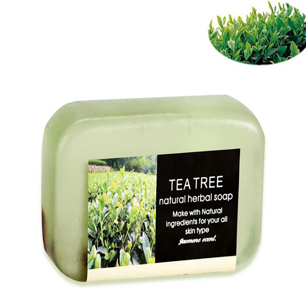 Natural Tea Tree Essential Oil Handmade Soap whitening Wrinkles Bath Soap Cold deal for removing the build up of oil and dirt 