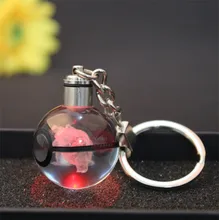 Pokemon Crystal Ball Keychian 3D Laser Pokeball Ball Mew Design For Gift