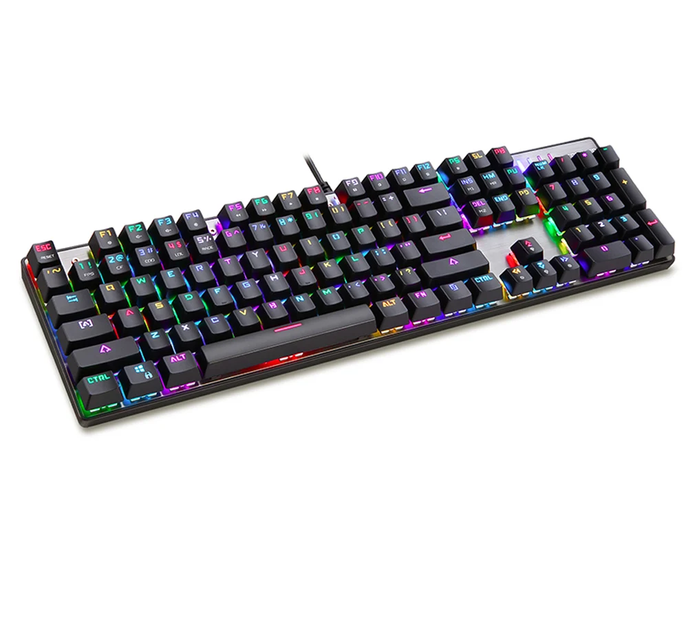 Русская/английская версия Motospeed CK104 игровая механическая клавиатура RGB с подсветкой 104 клавиш синий/красный переключатель Проводная