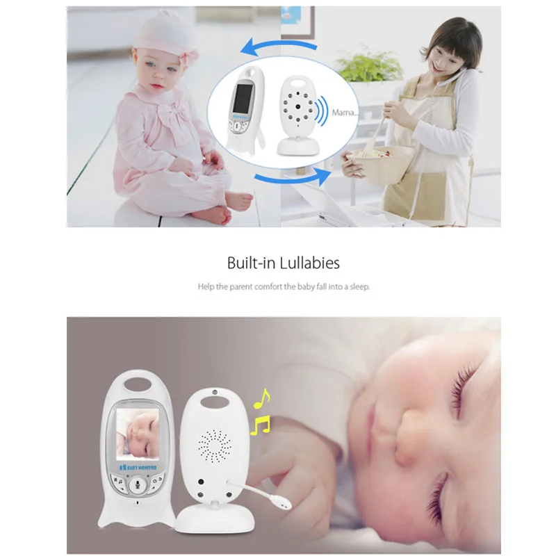 Детская беспроводная видеокамера охранной системы детский спальный монитор с ночным видением двухполосный контроль температуры разговора для детского сна