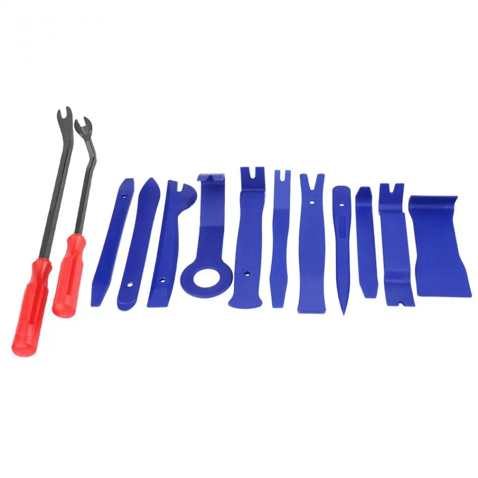 

13pcs Radio Install Tool Hard Plastic Auto Stereo Radio Pry Tools Door Clip Panel Dashboard Removal Install Kit