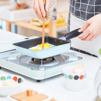 

Japanese style egg roll small frying pan square non-stick Tamagoyaki pan household induction cooker gas pancake omelette pot