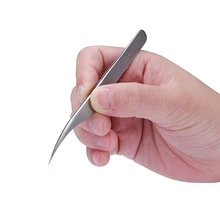 10 шт./лот точность нержавеющая сталь Электроника промышленные пинцет изогнутый наконечник щипцы для мобильного телефона Ремонт Инструменты наборы для ухода за кожей pinzas