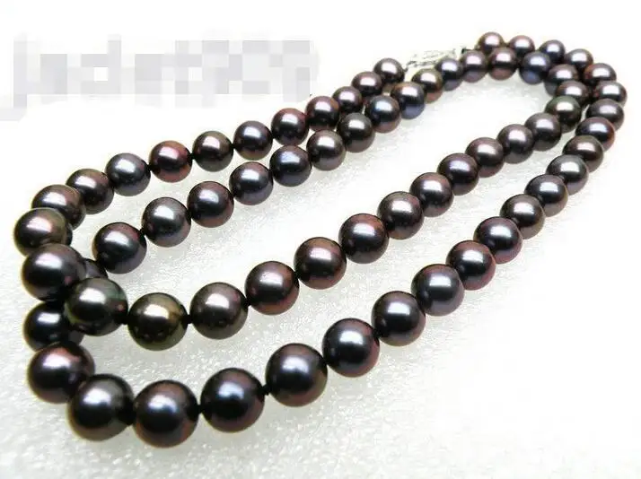

Free Shipping >>> CLASSICAL 7-7.5mm round peacock blue akoya pearl necklace 17" solid silver gift