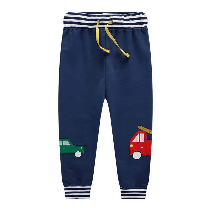 Jumping meters New Bottom Baby Boys Sweatpants Applique Cartoon Characters Fashion Children Clothes Autumn Winter Cool Trousers