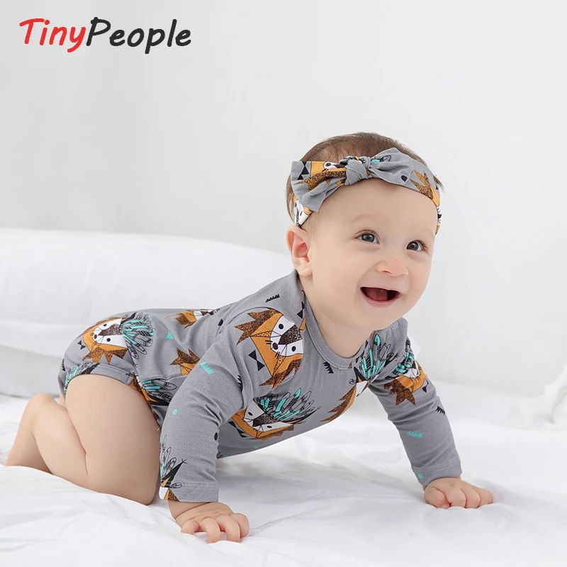 TinyPeople 2020 милый детский комбинезон с героями мультфильмов хлопковый длинными