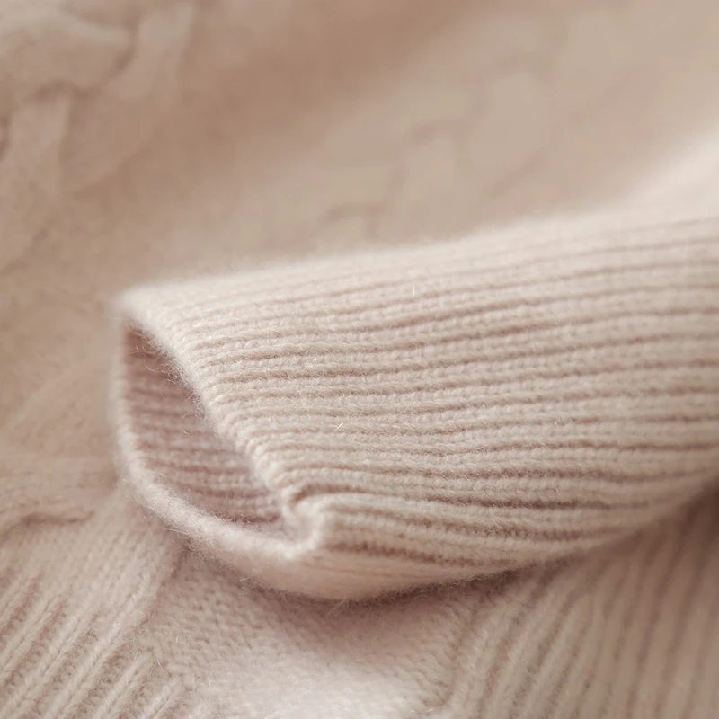 Козий кашемир утолщаются витой вязаный женский модный пуловер свитер полувысокий воротник S-2XL сплошной цвет опт розница