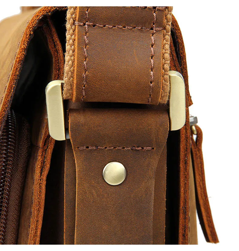 Ретро Натуральная кожа сумка-мессенджер Мужская качественная оригинальная первый слой яловая сумка Повседневная Деловая простая дизайнерская брендовая посылка