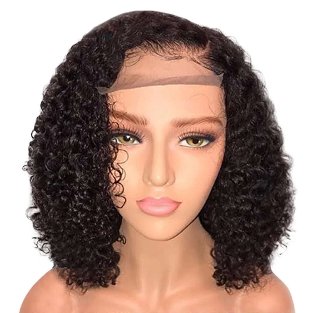 Top Quality Natural Real Balck Brazilian Less Lace Front Full Wig Bob