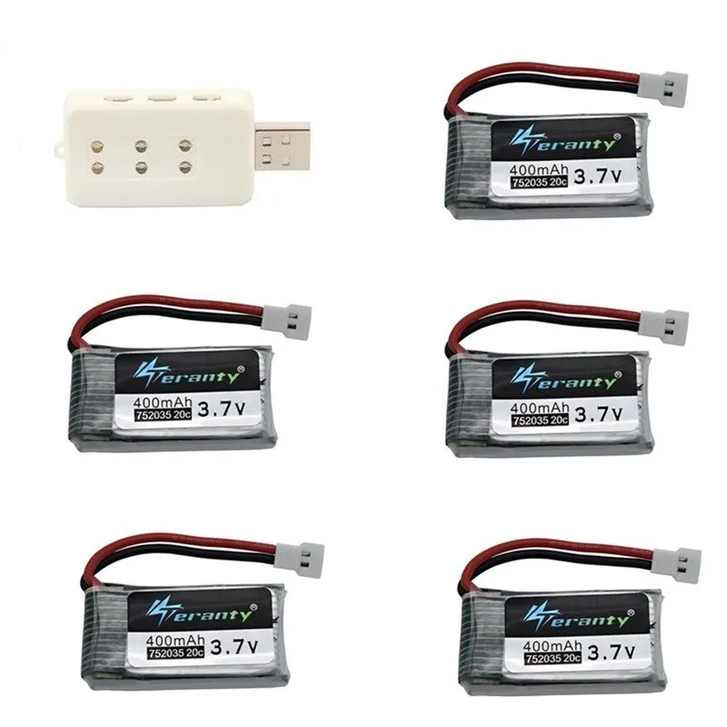 Оригинальный аккумулятор 3 7 в 400 мАч Lipo и зарядное устройство USB запасные части