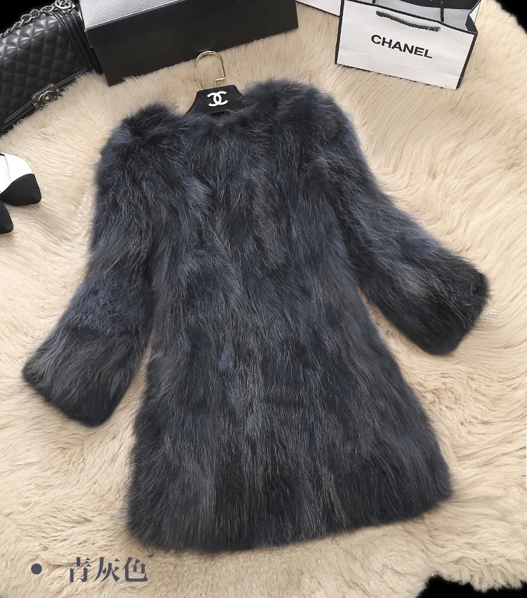 Женское пальто средней длины из искусственного лисьего меха, приталенное Женское зимнее теплое пальто из искусственного меха, вечерние пальто, верхняя одежда WZ628