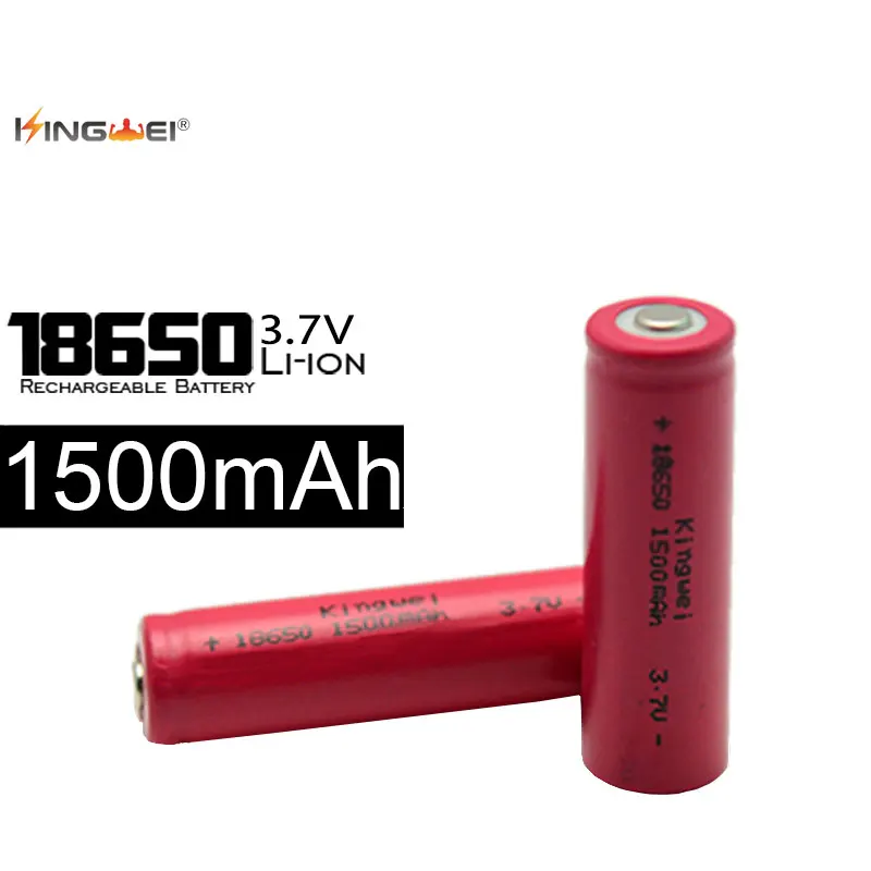 4 шт./лот Red kingwei 1500 мАч 18650 аккумуляторная батарея 3 7 В литий-ионный аккумулятор