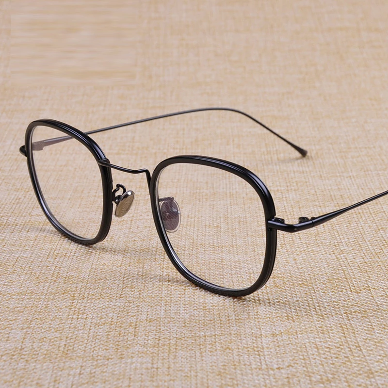 New TR90 Vintage Eyeglass Frame Ultra-light Full-frame Square Glasses Men and Women Flat