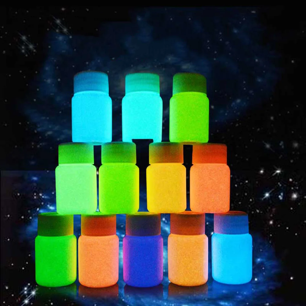 

2017 25g 12 color DIY Graffiti Paint Luminous Acrylic Glow in the Dark Pigment Party Walls
