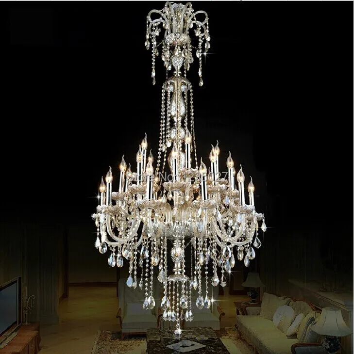 Contemporary Luxury double layer fashion crystal chandelier lamp Large