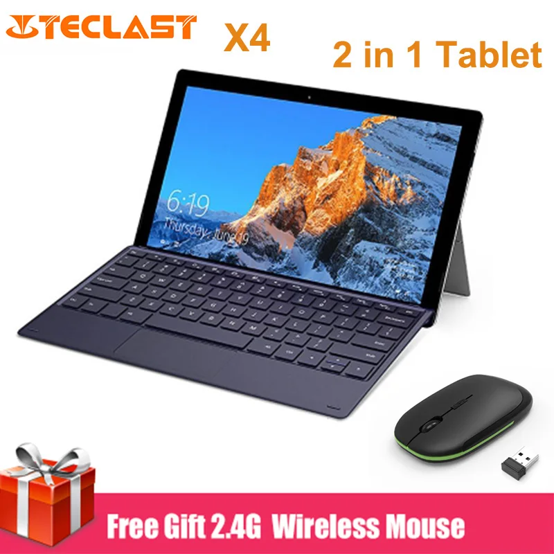 Teclast X4 2 في 1 اللوحي 11.6 بوصة ويندوز 10 سيليرون N4100 رباعية النواة 8 GB RAM 128 GB SSD كاميرا مزدوجة HDMI الكمبيوتر المحمول مع لوحة المفاتيح Teclast X4 2 في 1 اللوحي 11.6 بوصة ويندوز 10 سيليرون N4100 رباعية النواة 8 GB RAM 128 GB SSD كاميرا مزدوجة HDMI الكمبيوتر المحمول مع لوحة المفاتيح