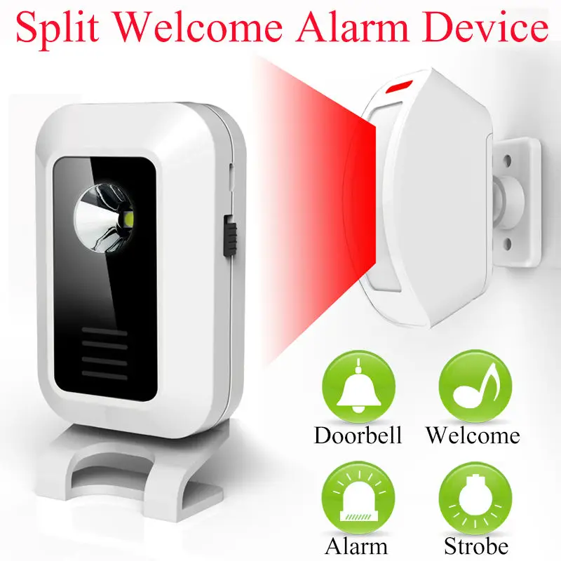 Device Door Alarm Chime Wireless Infrared IR Signal