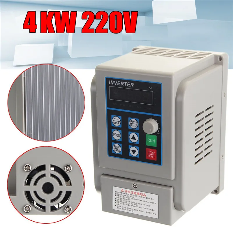 

220V 4KW 50HZ/60HZ Variable Frequency Drive Inverter single phase input 3 phase output