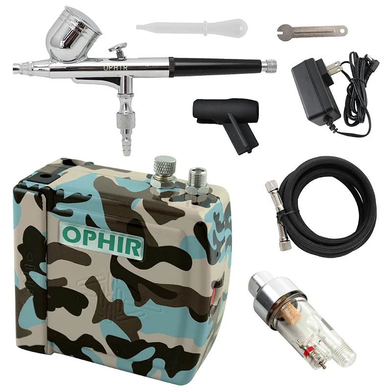 Комплект аэрограф OPHIR с мини воздушным компрессором для художественной краски