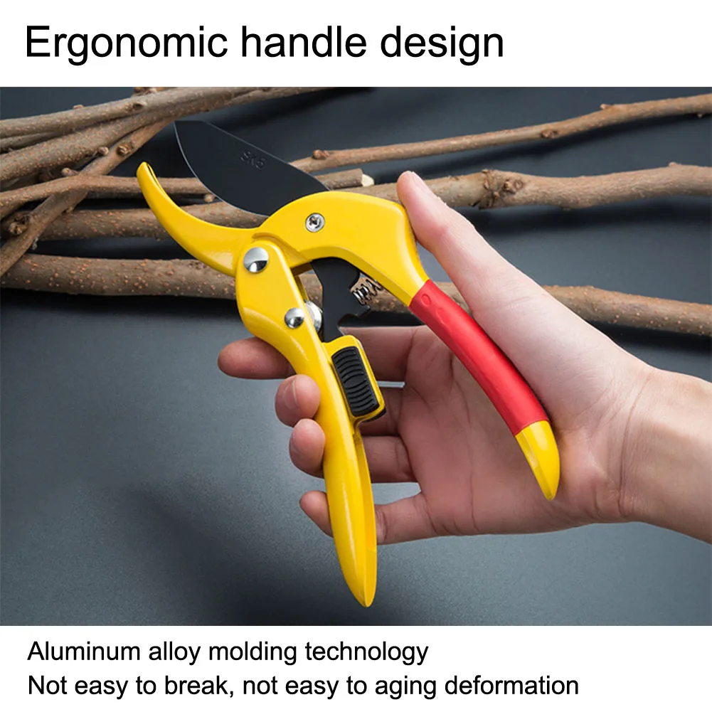 

Professional Steel Cutter Sharp Anvil Pruning Shears with Safety Lock for Garden Work JA55