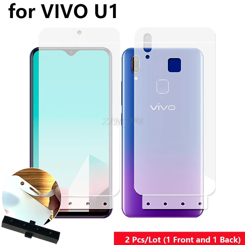 

2 Pcs/Lot Front & Back Fingerprint Sensor Auto Fixed Scratch Proof Hydrogel Screen Protector for VIVO U1/Y95 6.22"
