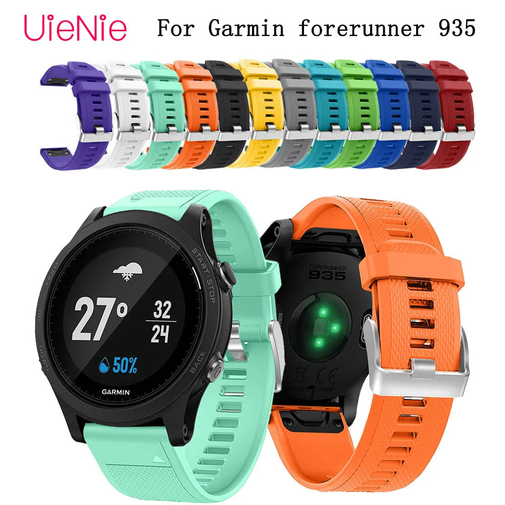 

Strap For Garmin forerunner 935 sport smart watch bracelet band quick release Replacement soft Silicone watchband 22mm wristband
