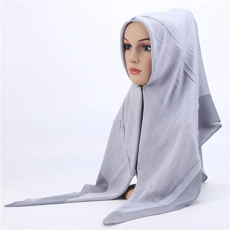 Малайзийский квадратный платок, исламские хлопковые шарфы, мгновенный хиджаб, шаль, мусульманский тюрбан, головной шарф, Женская Пашмина 105x105 см