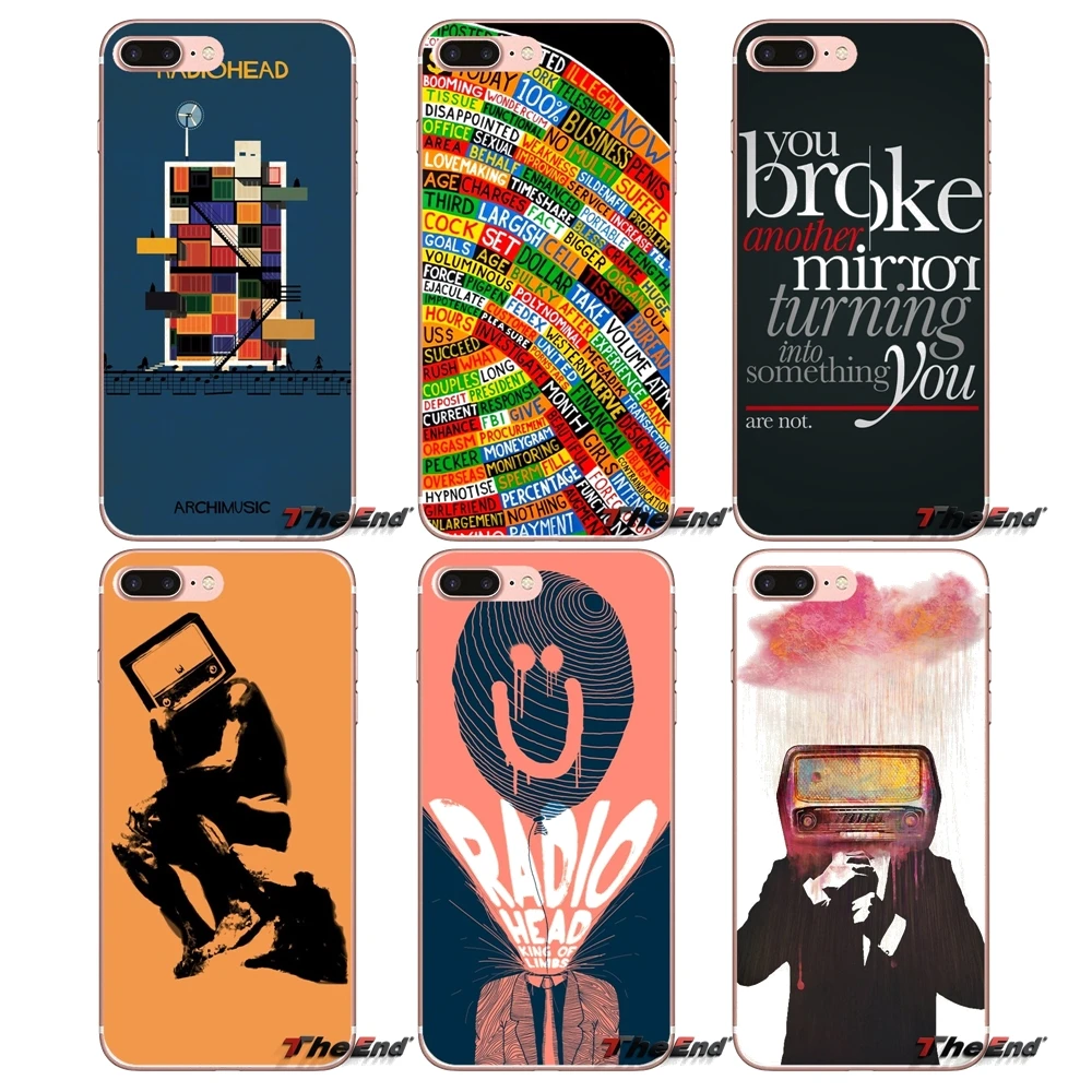 

Transparent Soft Shell Covers Radiohead For iPhone XS Max XR X 4 4S 5 5S 5C SE 6 6S 7 8 Plus Samsung Galaxy J1 J3 J5 J7 A3 A5