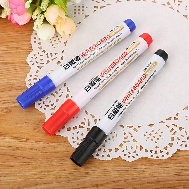 

2 PCS Cute Kawaii Colored Whiteboard Pen Large Erasable Marker Pens For Sketch Drawing Korean Stationery Office School Supplies