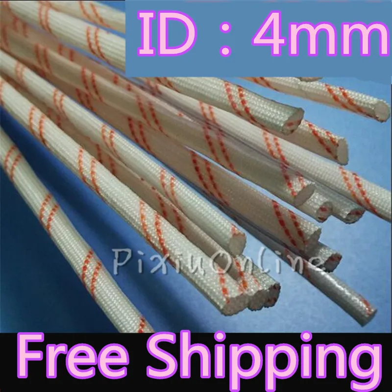 YL444b 0.9M ID:4MM Diameter High Temperature Sleeve Glass Fiber Tube Power Cord Bushing Wire Casing Free Shipping | Обустройство дома
