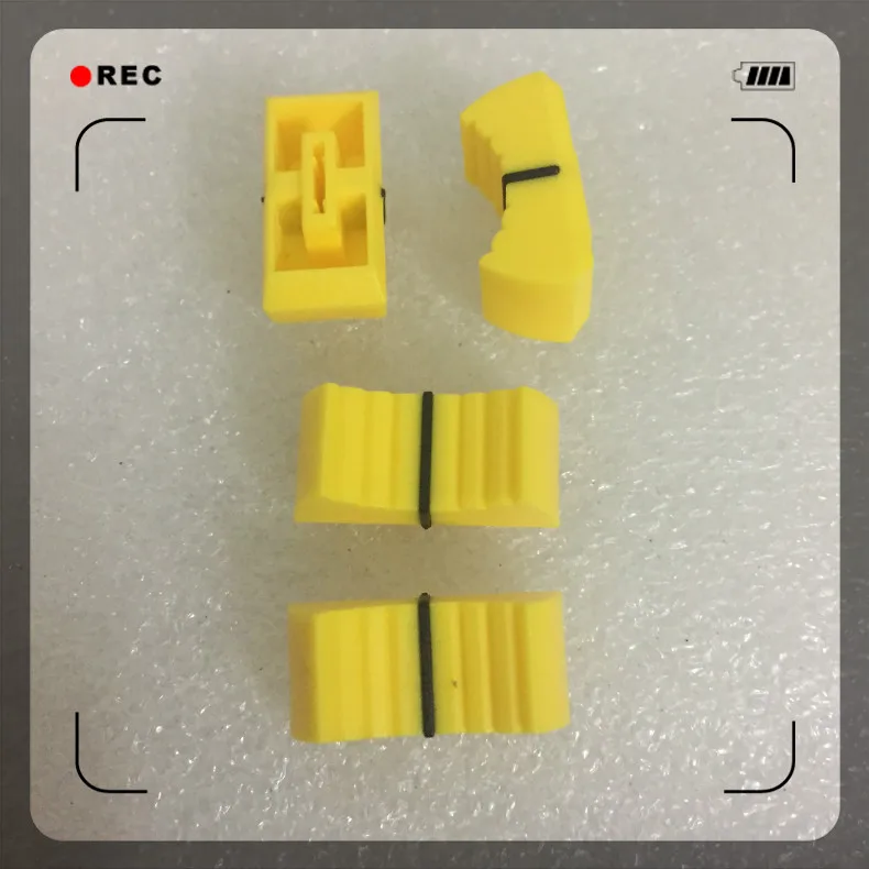 10 шт./партия, потенциометр слайдов для смесителя, пластиковая ручка для крышки, желтая кнопка(внутренний диаметр 4 мм