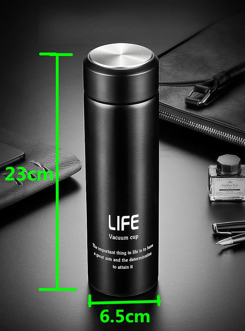 450ml Vacuum Thermos Cup,Double Wall Insulated 304 Stainless Steel