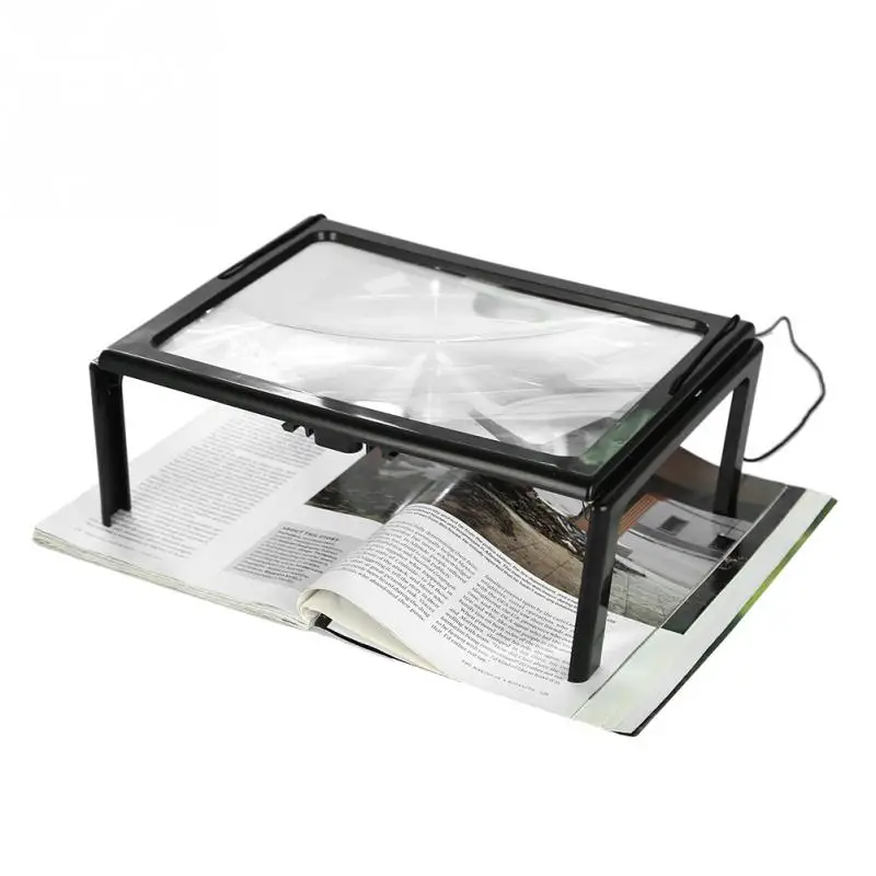 Foldable Reading Magnifier Mirror Ultrathin A4 Full Page Magnifying Glass with 3X Magnifier 4