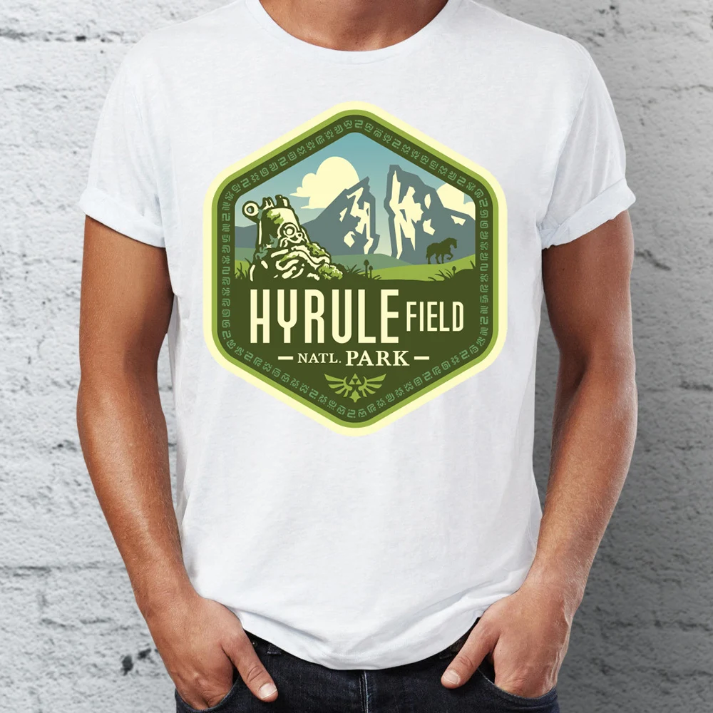 

Men's T Shirt Zelda Hyrule Field Breath of The Wild National Park Zelda Tee