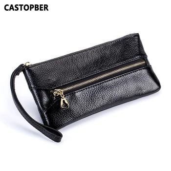 

Genuine Cow Leather Men Key Wallets Key Chain Covers Zipper Keys Case Holder Women Coin Purse Housekeeper Organizer Phone Bags