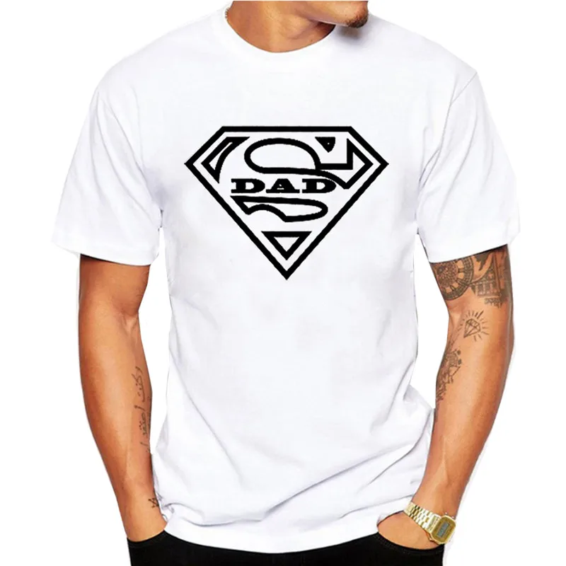 

New Fashion Best Dad T shirt Man Funny Design Father Day T shirt Fashion Gift T-shirt white comfortable o-neck tops hipster tee