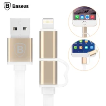 Original Baseus 2 in 1 Multi 1M USB Charger Date Cable For iphone6s 6 6s plus