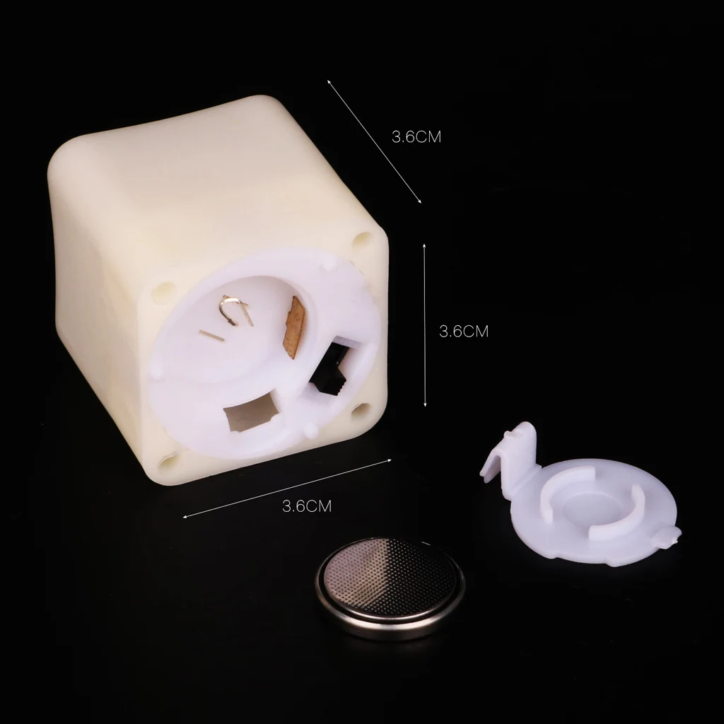 Baoblaze Cube Shaped Flameless Votive Candle Flickering Tea Light Battery Candle with On/Off Swtich for Wedding Decor
