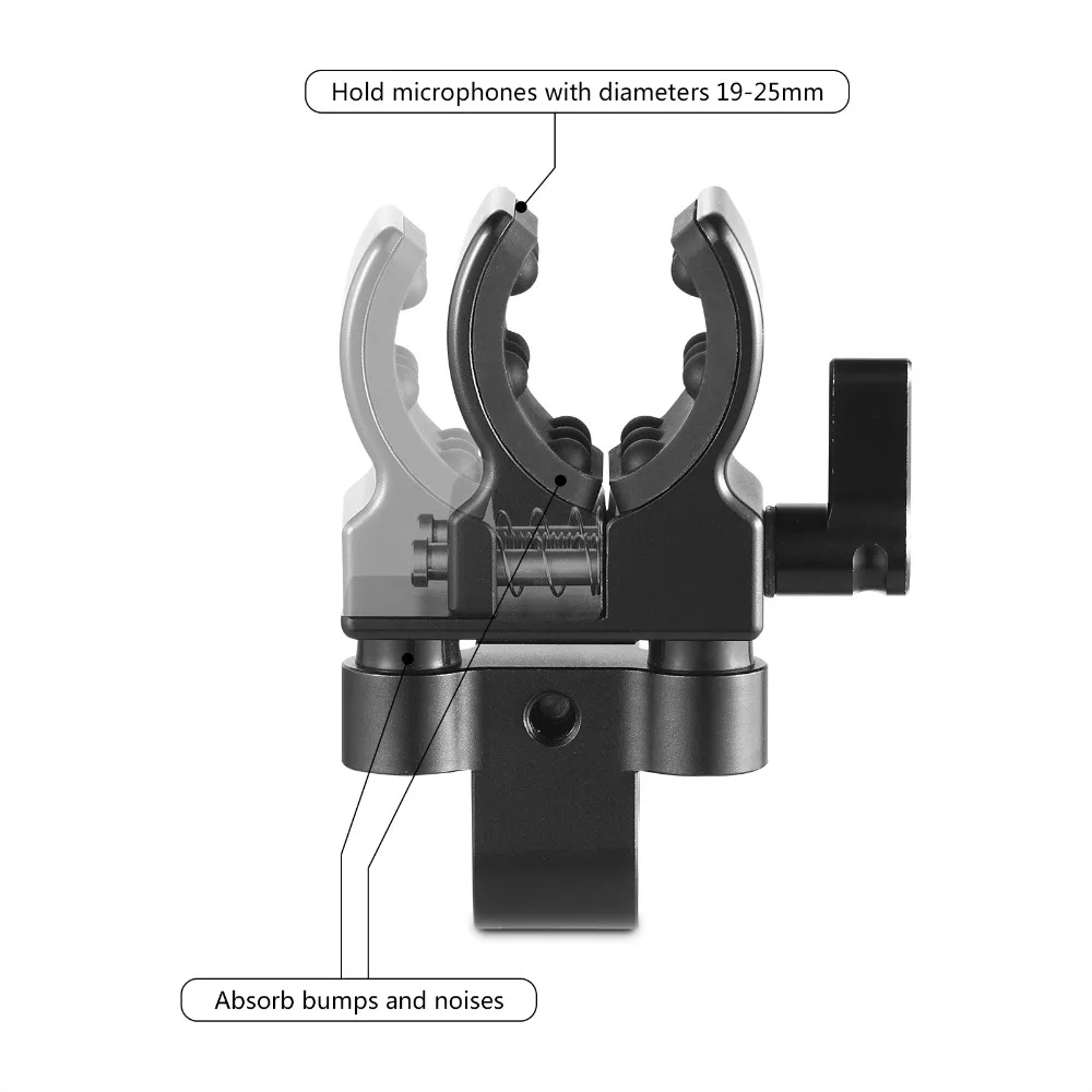  SmallRig Universal DSLR Camera Video Microphone Holder Clamp for Shot gun Microphone19-25mm diamete