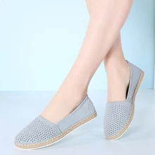 AARDIMI/весенние женские лоферы из натуральной кожи без застежки; женская обувь на плоской подошве; Повседневная дышащая кожаная женская обувь