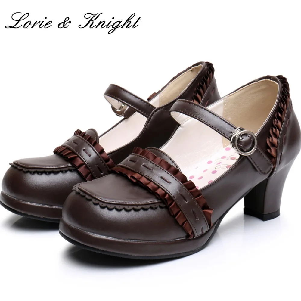 Japanese Princess Lady Chunky Heel Mary Jane Shoes Sweet Lolita Cosplay