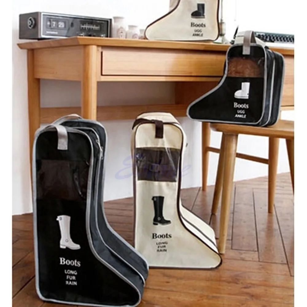 PP طويلة ركوب المطر حذاء من الجلد أحذية من الجلد تخزين مقسم حقيبة حالة السفر جديد XQ انخفاض الشحن