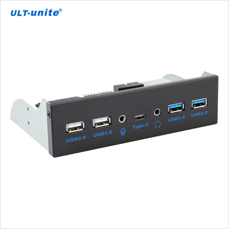 New Arrival 5.25 Inch USB 3.0 2.0 USB Type C HD Audio Port Front Panel