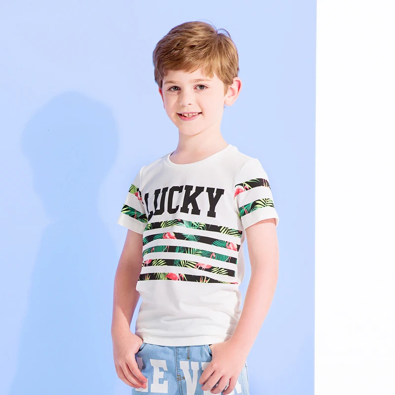 Summer Kids Short Sleeve Cotton Fashion T Shirt Boys Tops Garcon