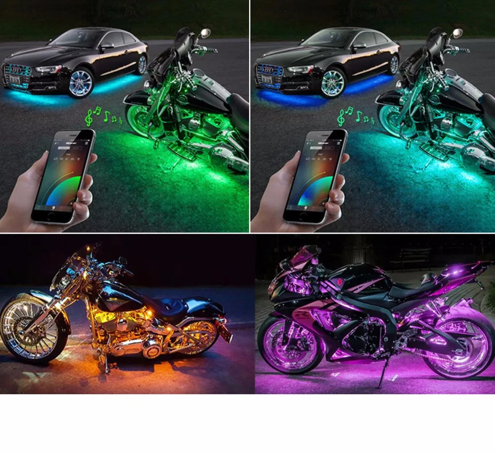 10Pcs 60LED Remote Control LED Motorcycle Light Kit | Super Biker Store